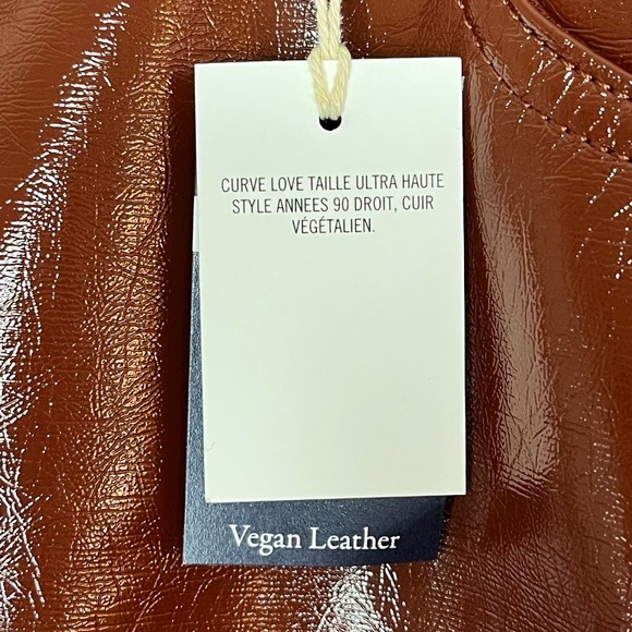 Brown Vegan Leather Abercrombie & Fitch Curve Love Size 35R - Picture 4 of 9